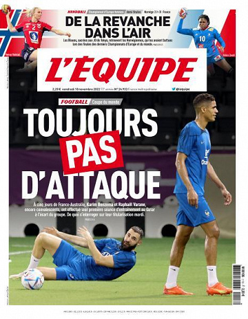 L'equipe - 18 Novembre 2022