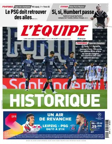 L'equipe du 04 Novembre 2020