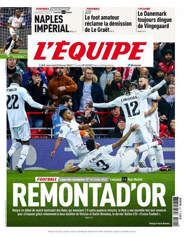 L'equipe du 22 février 2023