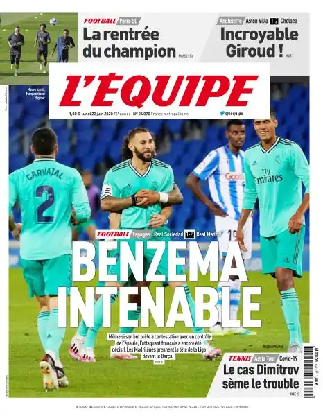 L'equipe du 22 Juin 2020