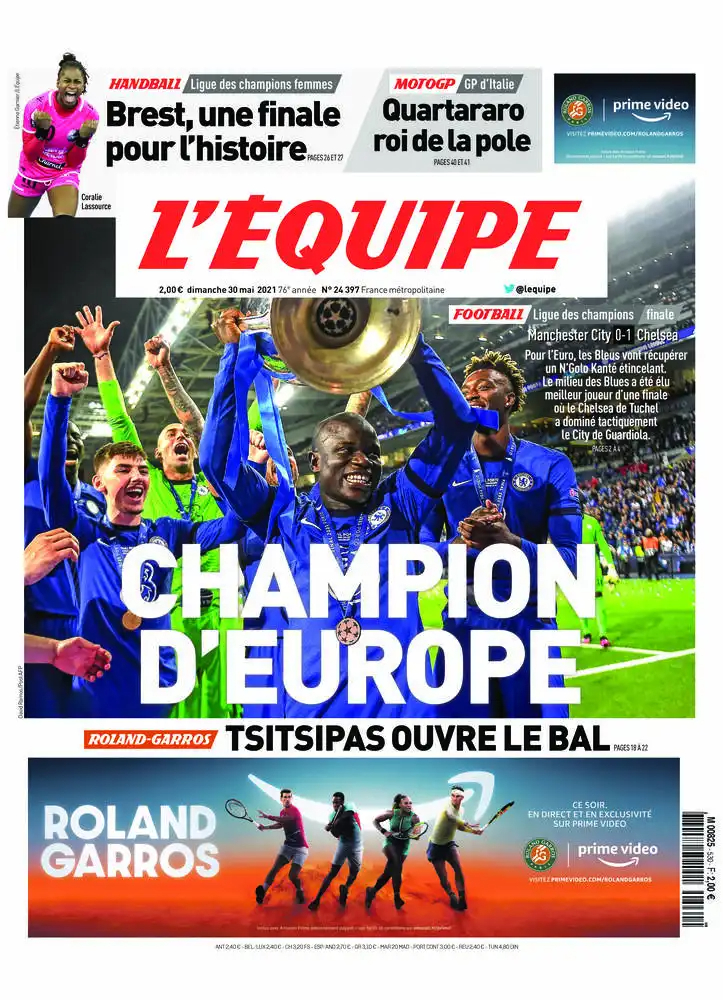 L'equipe du 30 Mai 2021