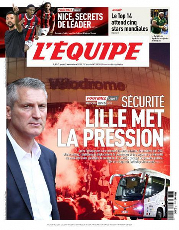 L’equipe du Jeudi 2 Novembre 2023