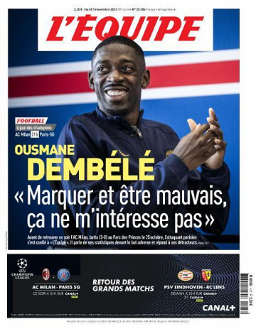 L’equipe du Mardi 7 Novembre 2023