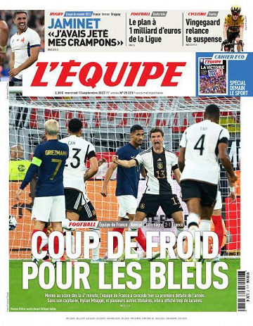 L’equipe du Mercredi 13 Septembre 2023