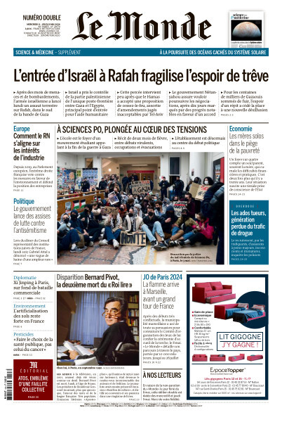 Le Monde du 08 et 09 Mai FRENCH PDF 2024