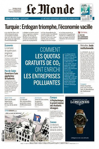 Le Monde du 31 Mai 2023