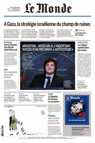 Le Monde du Mardi 21 Novembre 2023